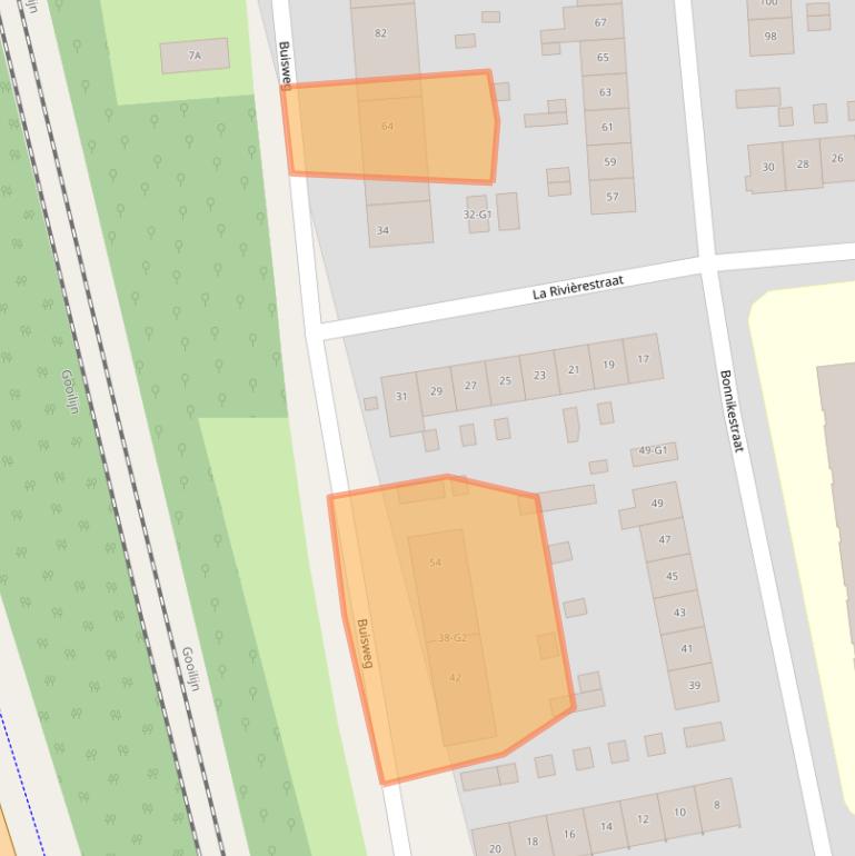 Kaart van postcodegebied 1222GD.