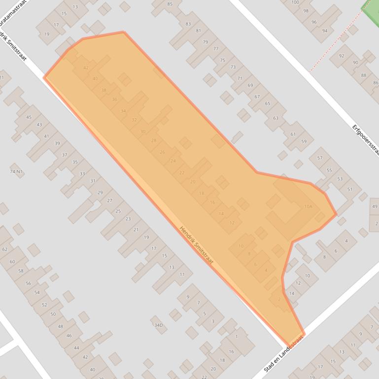 Kaart van postcodegebied 1222GL.