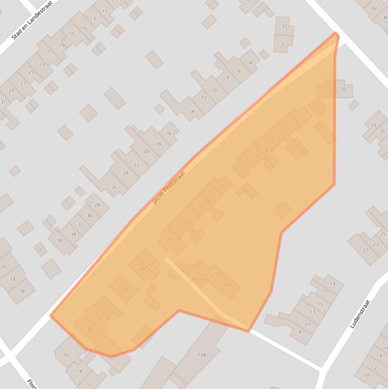 Kaart van postcodegebied 1222GW.