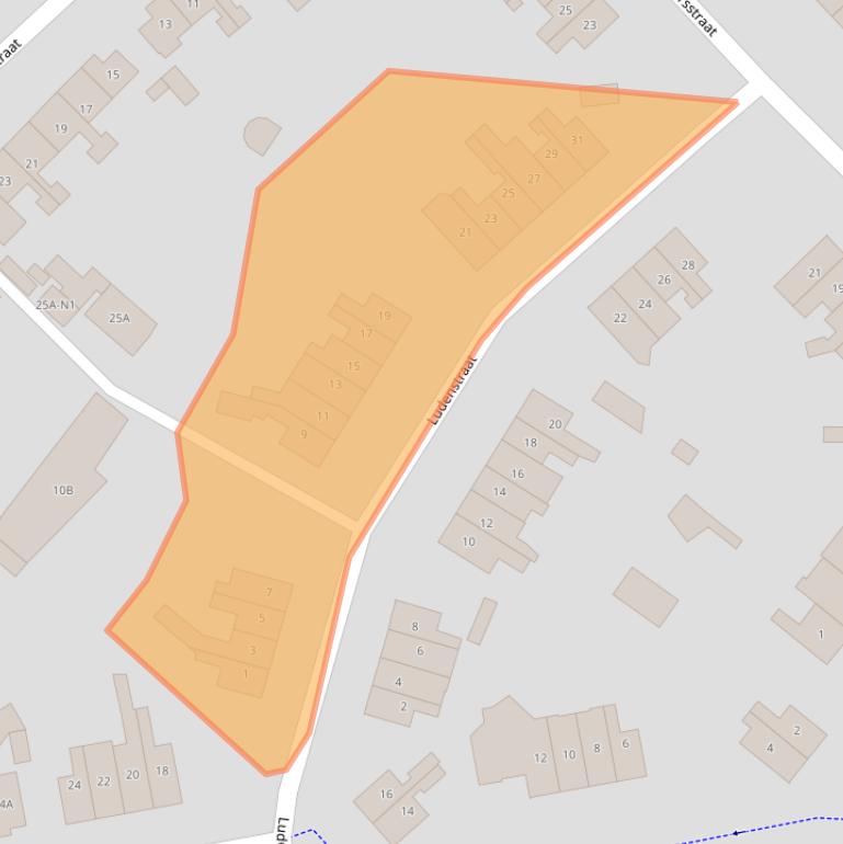 Kaart van postcodegebied 1222GZ.