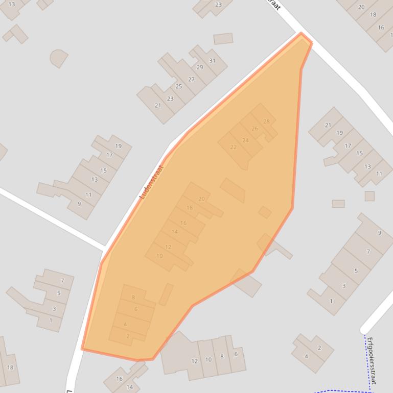 Kaart van postcodegebied 1222HA.
