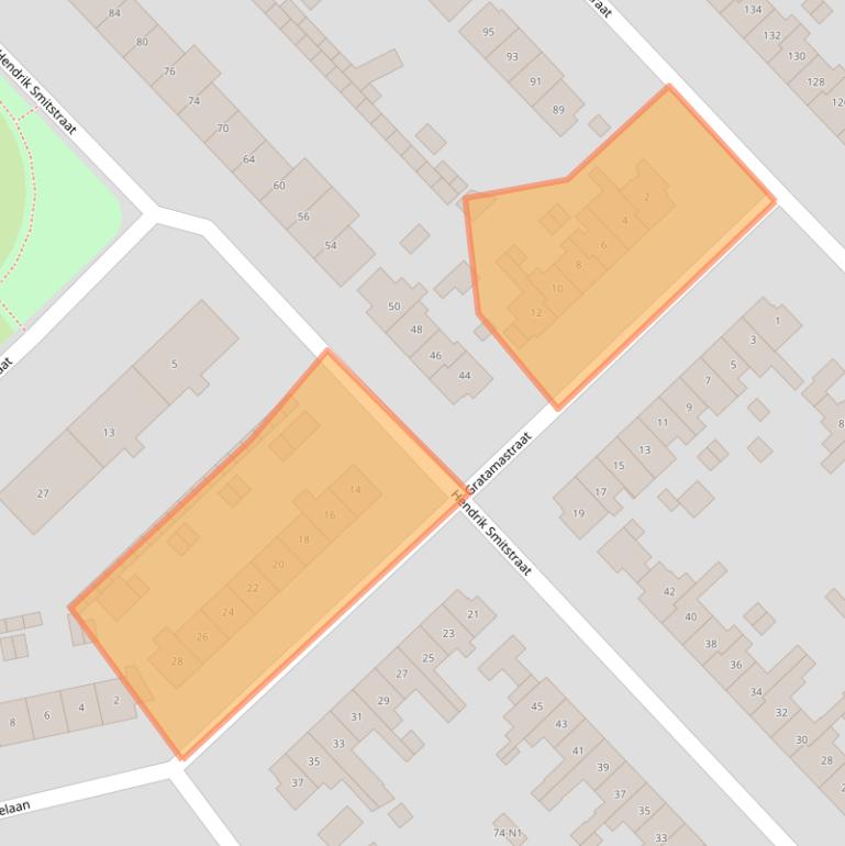 Kaart van postcodegebied 1222JA.