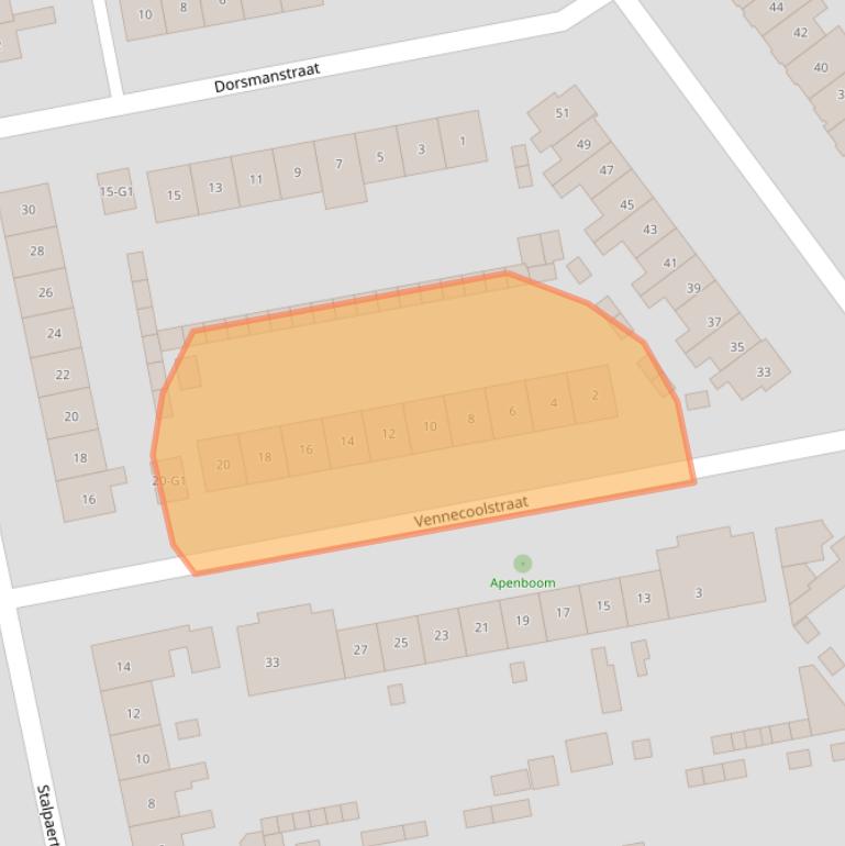 Kaart van postcodegebied 1222JD.
