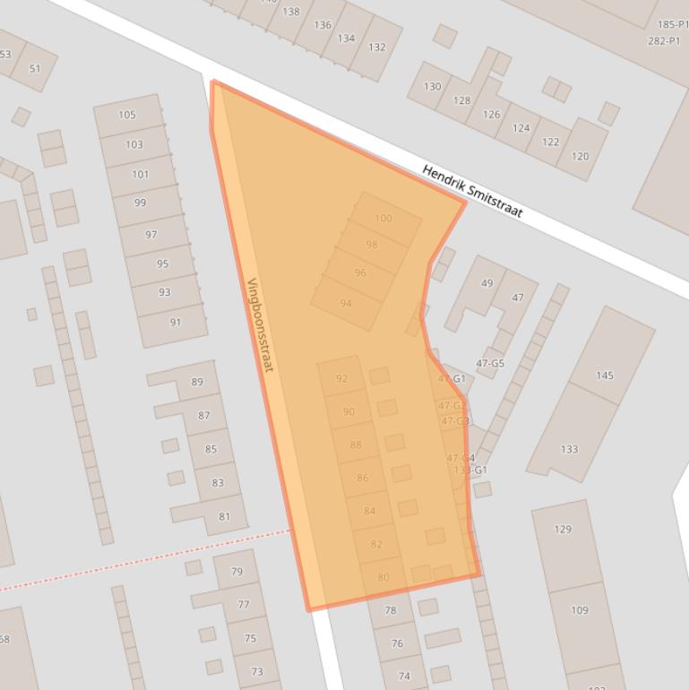 Kaart van postcodegebied 1222JM.