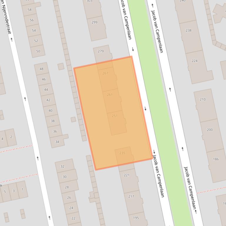 Kaart van postcodegebied 1222KH.