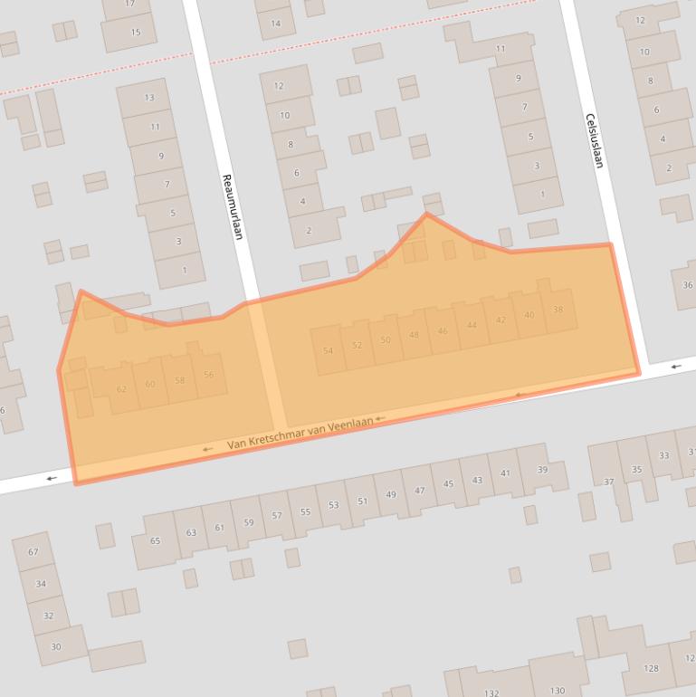 Kaart van postcodegebied 1222NA.