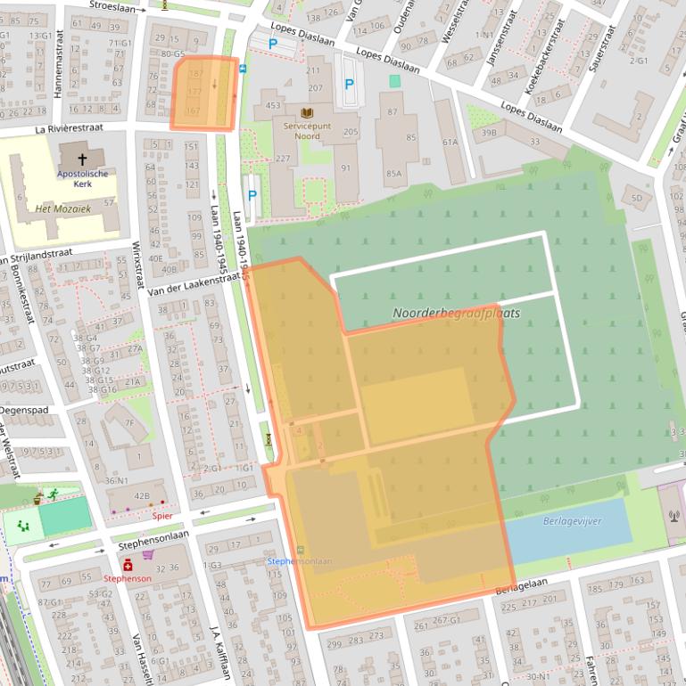 Kaart van postcodegebied 1222NL.
