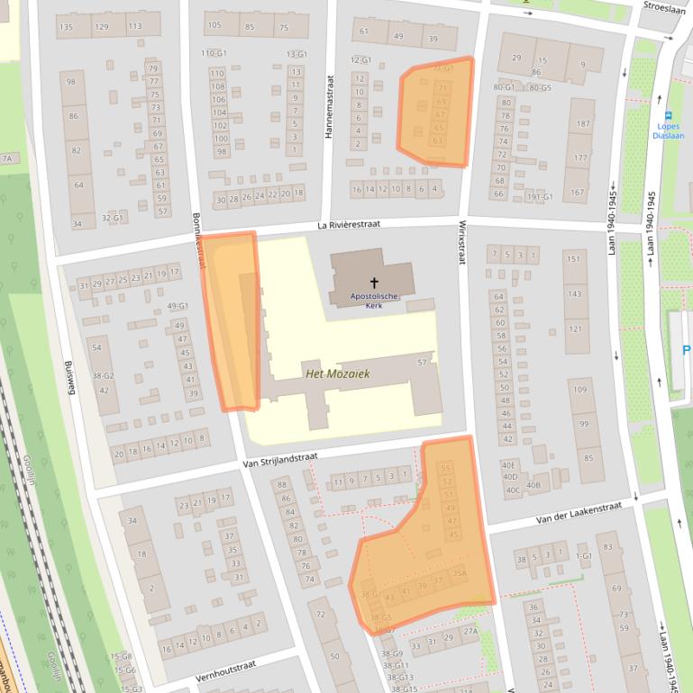 Kaart van postcodegebied 1222NP.