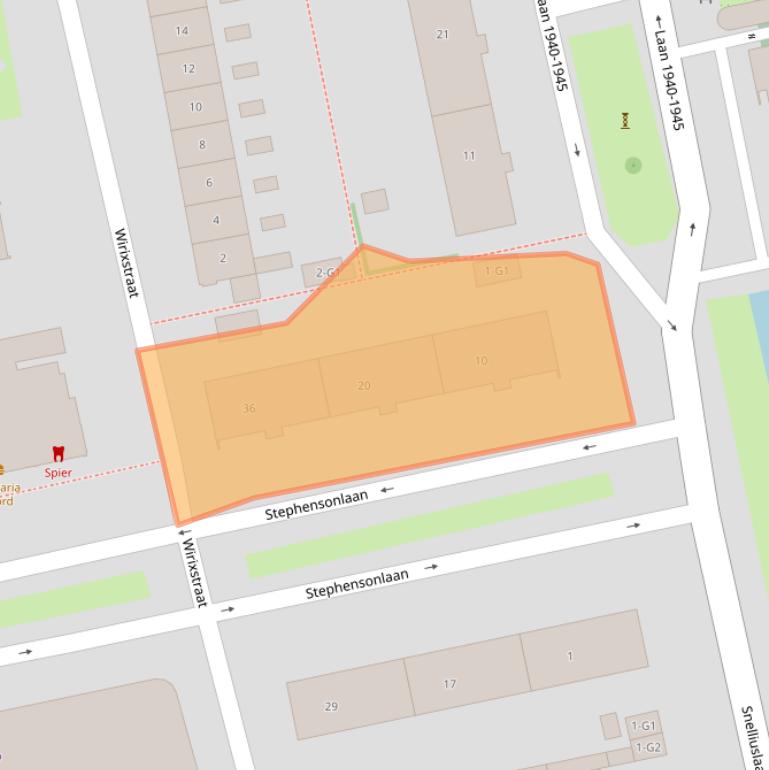 Kaart van postcodegebied 1222NW.