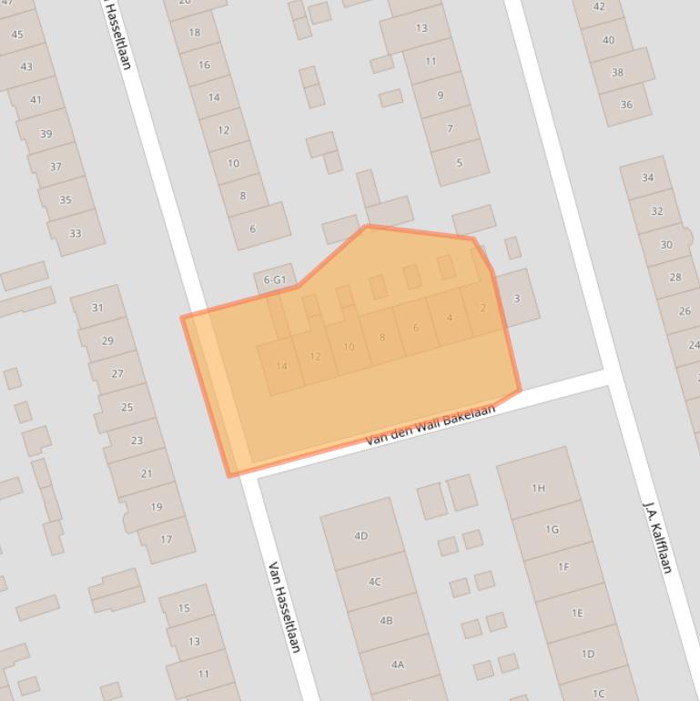 Kaart van postcodegebied 1222PB.