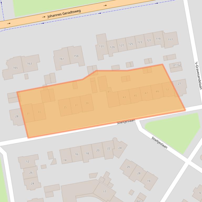 Kaart van postcodegebied 1222RD.