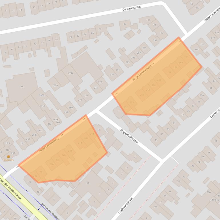 Kaart van postcodegebied 1222RM.