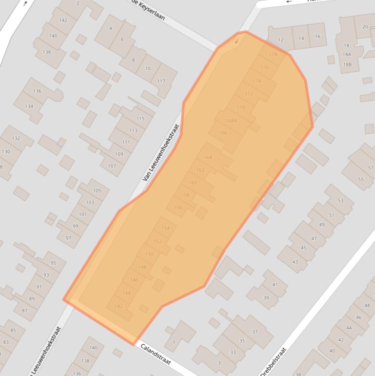Kaart van postcodegebied 1222SM.