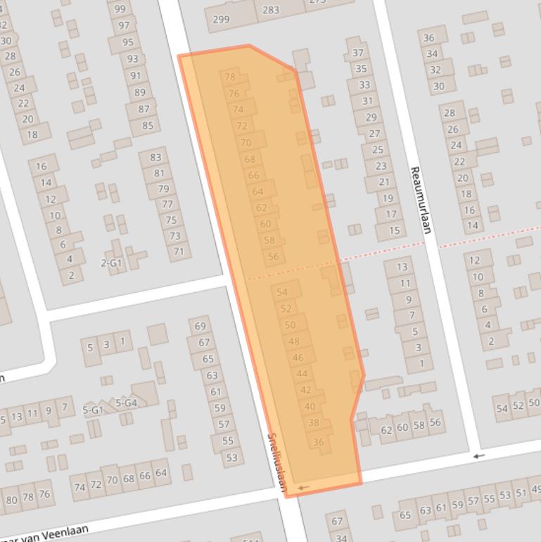 Kaart van postcodegebied 1222TG.