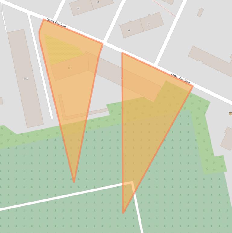 Kaart van postcodegebied 1222VA.