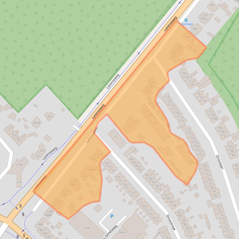 Kaart van postcodegebied 1223AA.