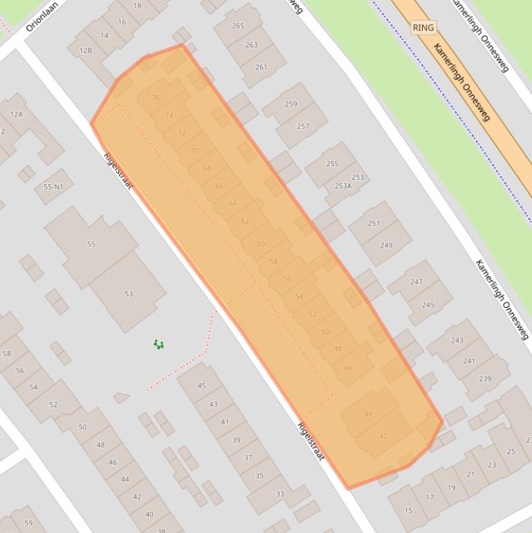 Kaart van postcodegebied 1223AV.