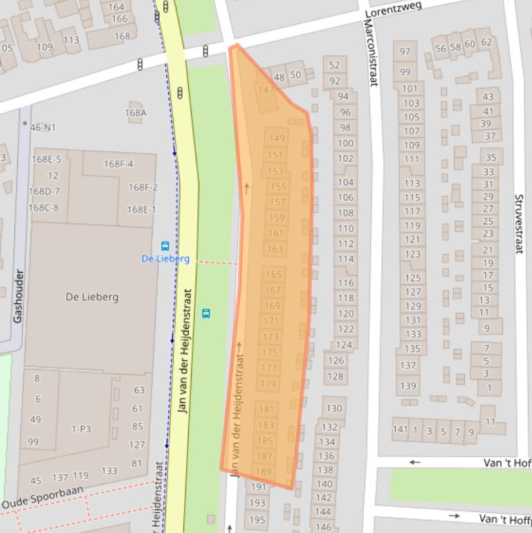 Kaart van postcodegebied 1223BK.