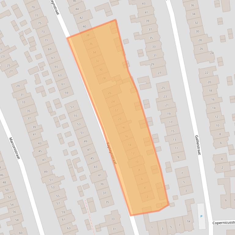 Kaart van postcodegebied 1223CD.