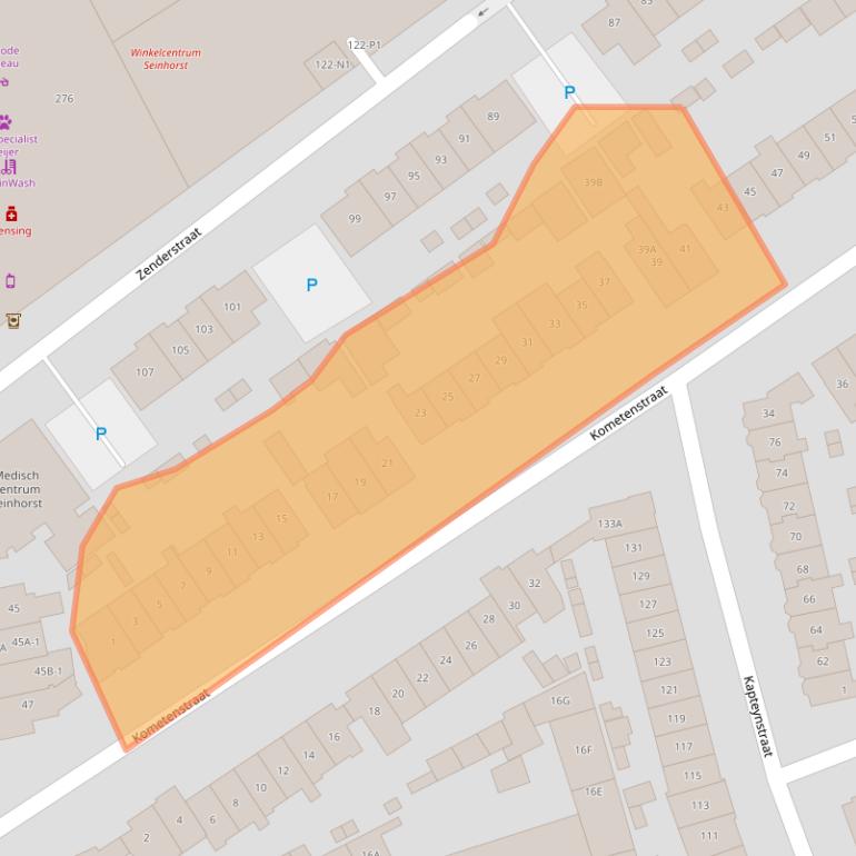 Kaart van postcodegebied 1223CG.