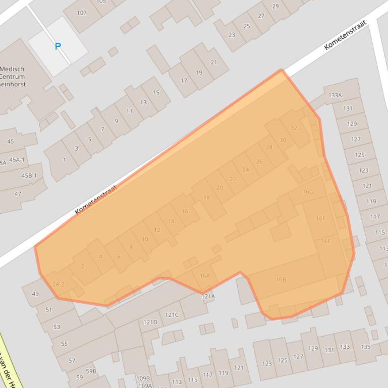 Kaart van postcodegebied 1223CK.