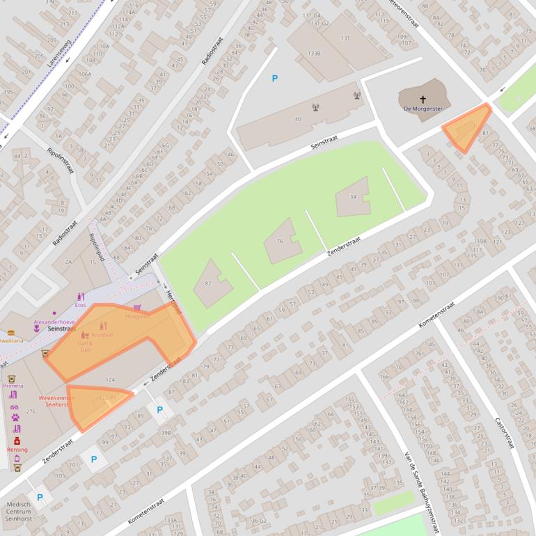 Kaart van postcodegebied 1223DE.