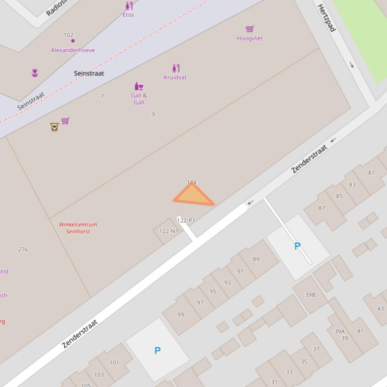 Kaart van postcodegebied 1223DM.