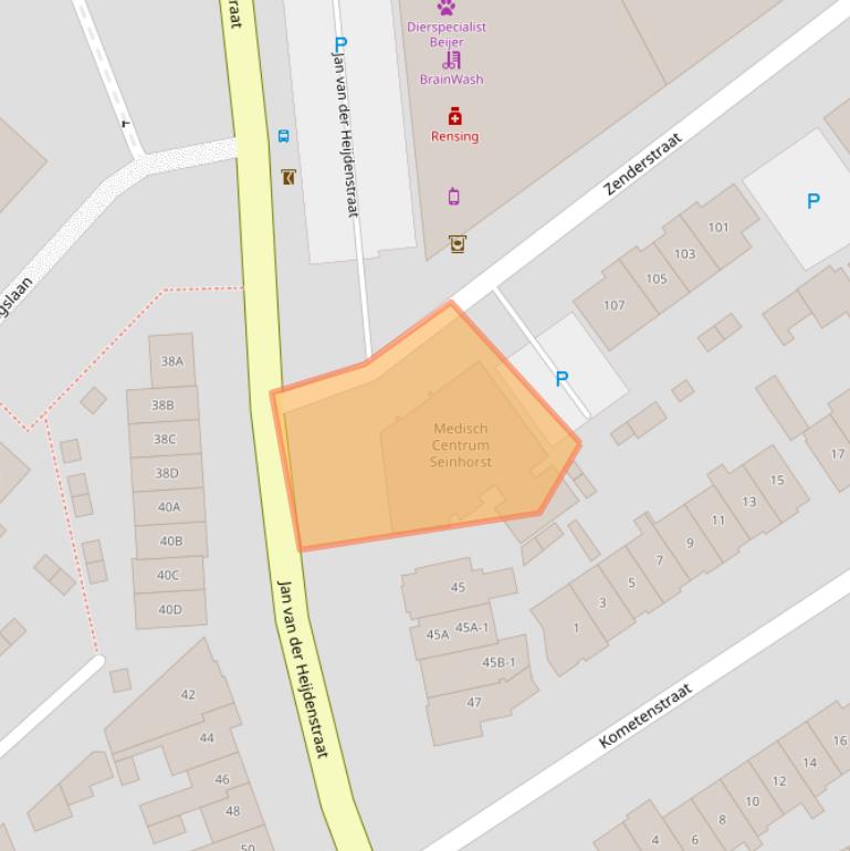 Kaart van postcodegebied 1223DT.