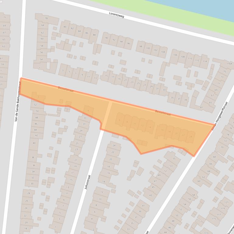 Kaart van postcodegebied 1223EL.