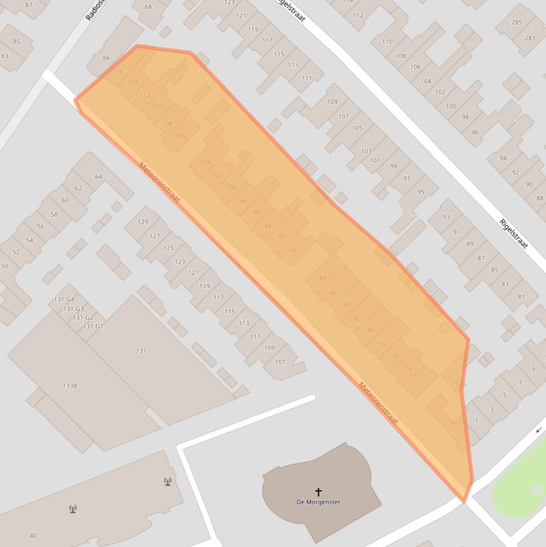 Kaart van postcodegebied 1223EV.