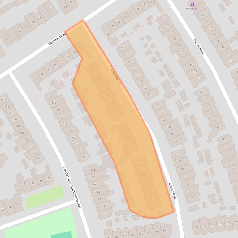 Kaart van postcodegebied 1223EW.
