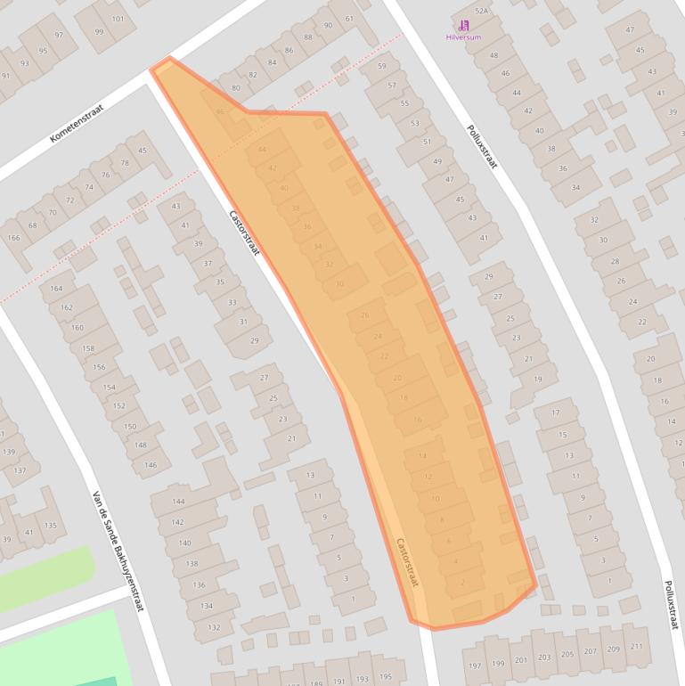 Kaart van postcodegebied 1223EX.