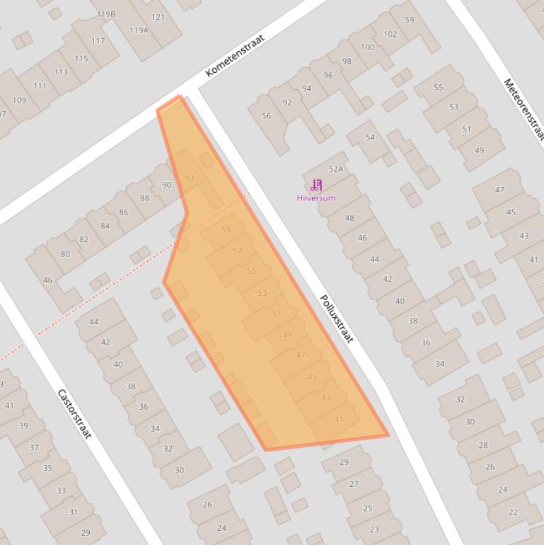 Kaart van postcodegebied 1223GA.