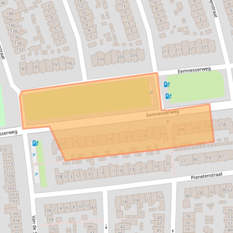 Kaart van postcodegebied 1223GJ.