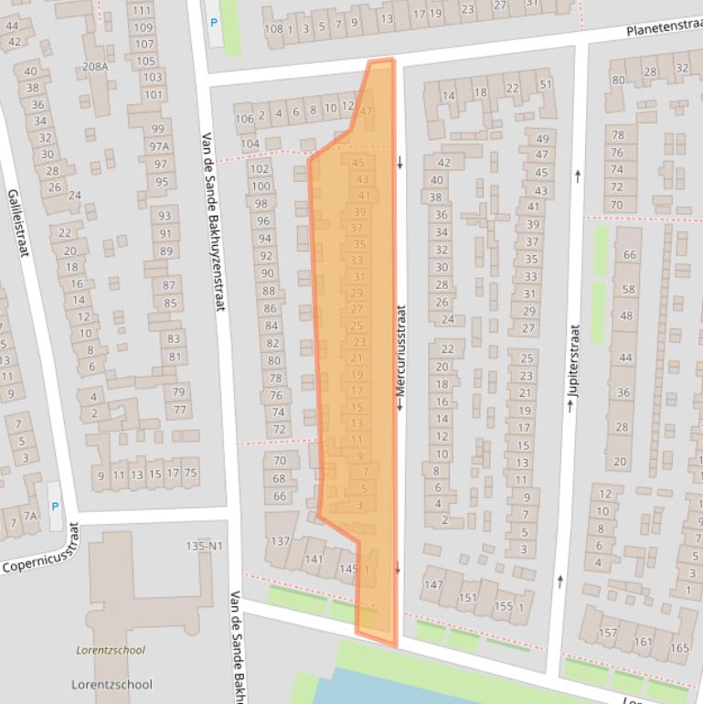 Kaart van postcodegebied 1223GW.