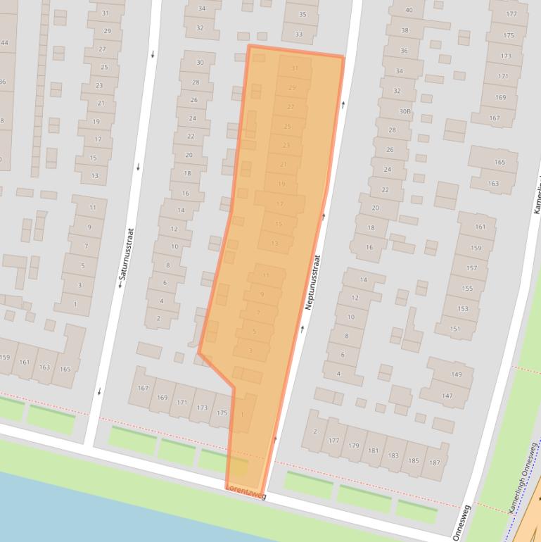 Kaart van postcodegebied 1223HJ.