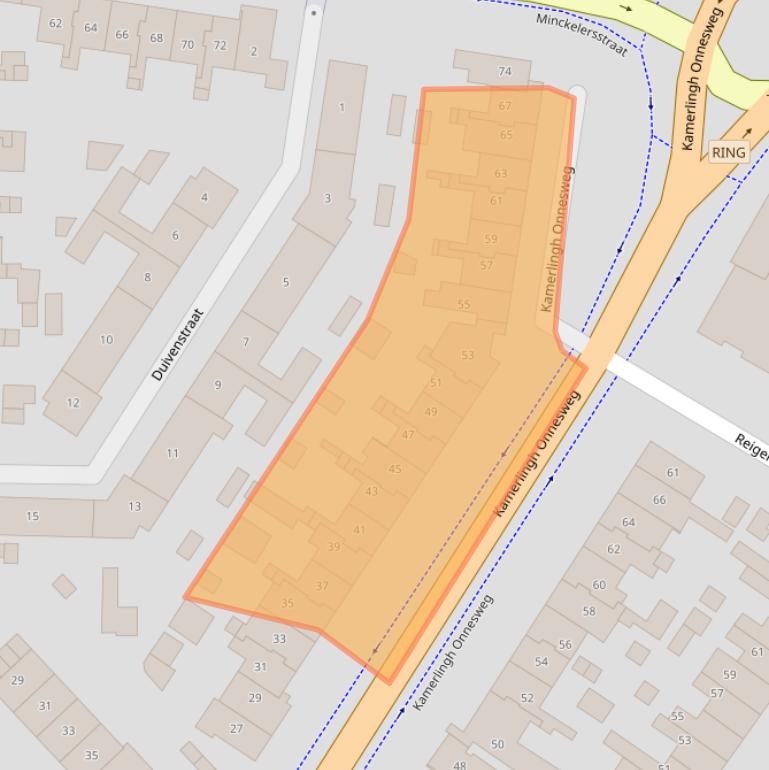 Kaart van postcodegebied 1223JB.