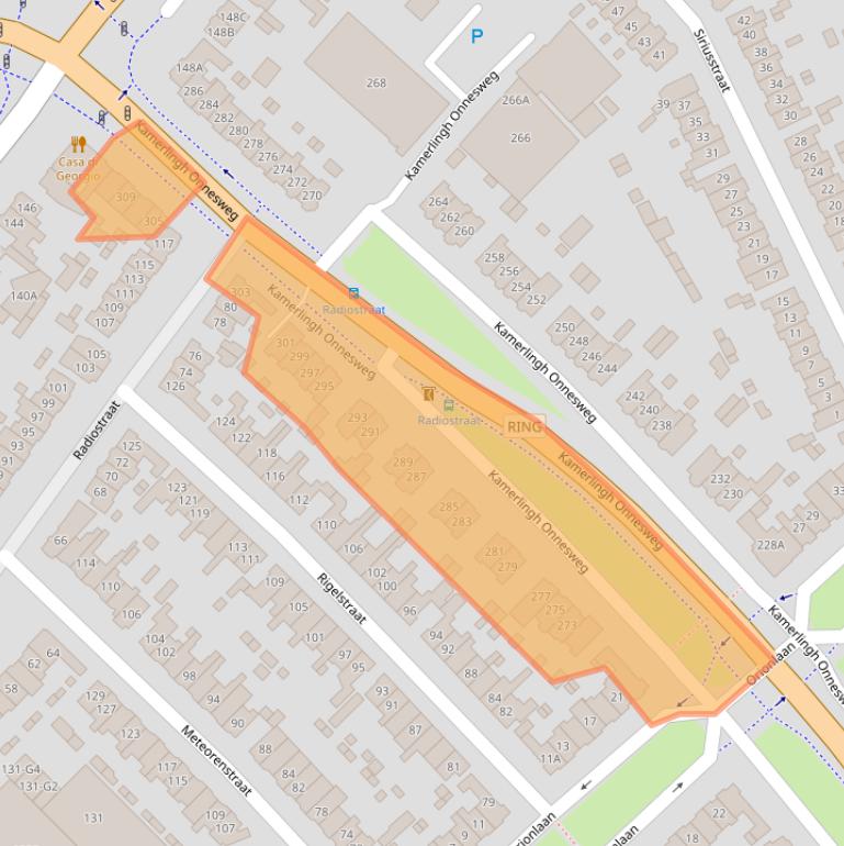 Kaart van postcodegebied 1223JJ.