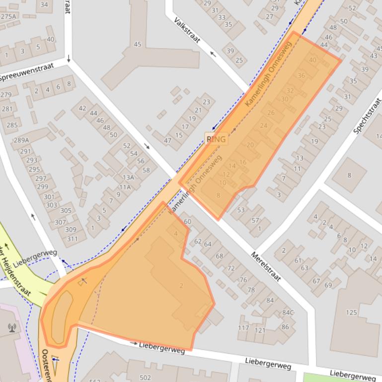 Kaart van postcodegebied 1223JK.