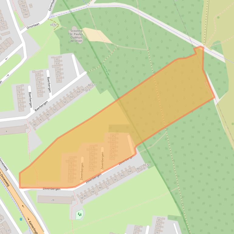 Kaart van postcodegebied 1223KD.