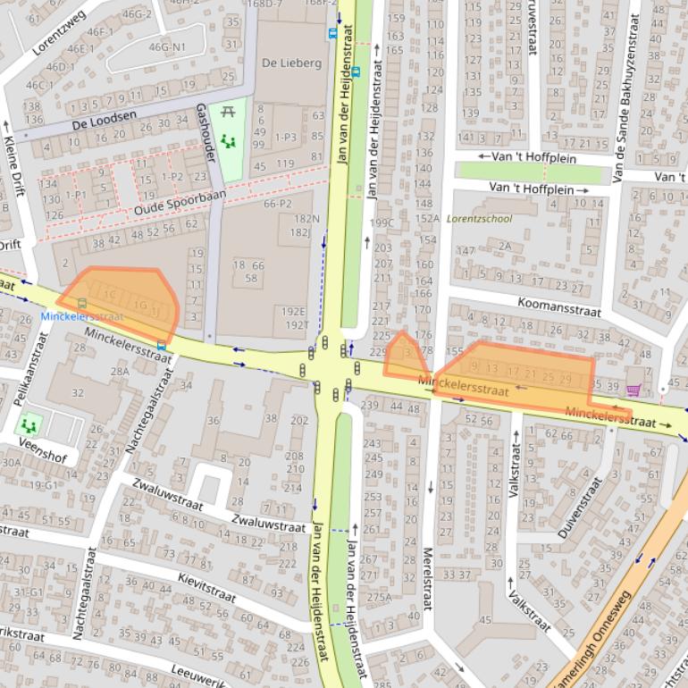 Kaart van postcodegebied 1223LB.