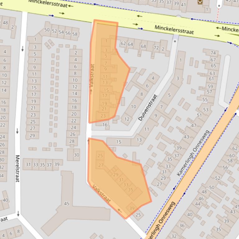 Kaart van postcodegebied 1223LL.