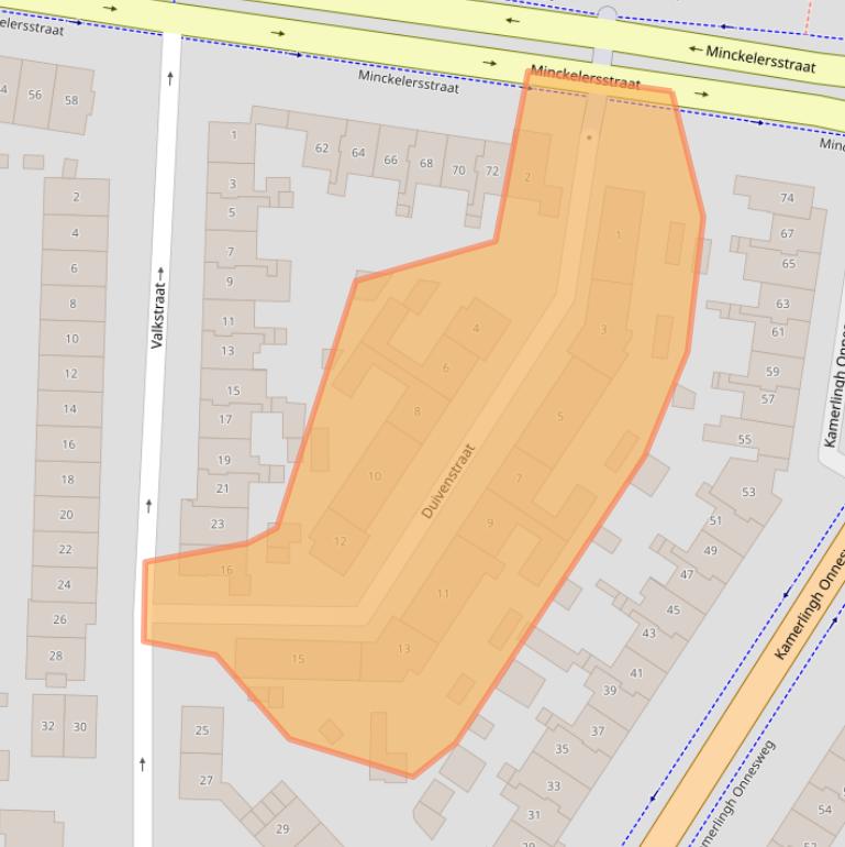Kaart van postcodegebied 1223LN.