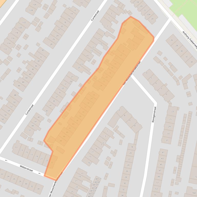 Kaart van postcodegebied 1223LR.