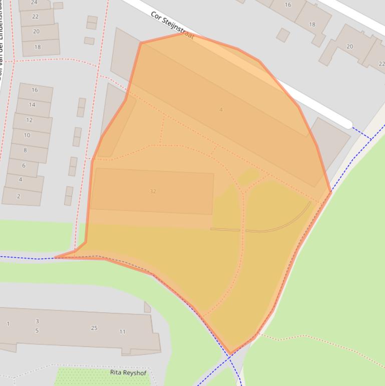 Kaart van postcodegebied 1223MC.