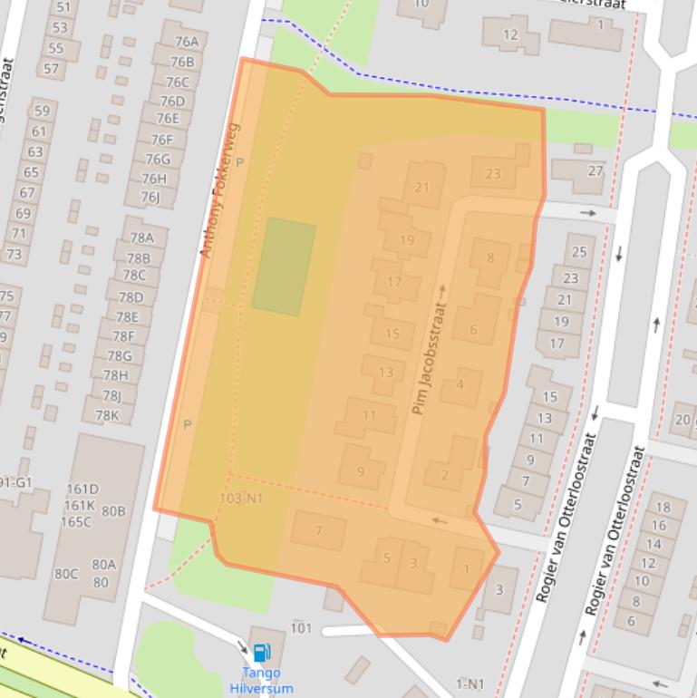 Kaart van postcodegebied 1223MD.