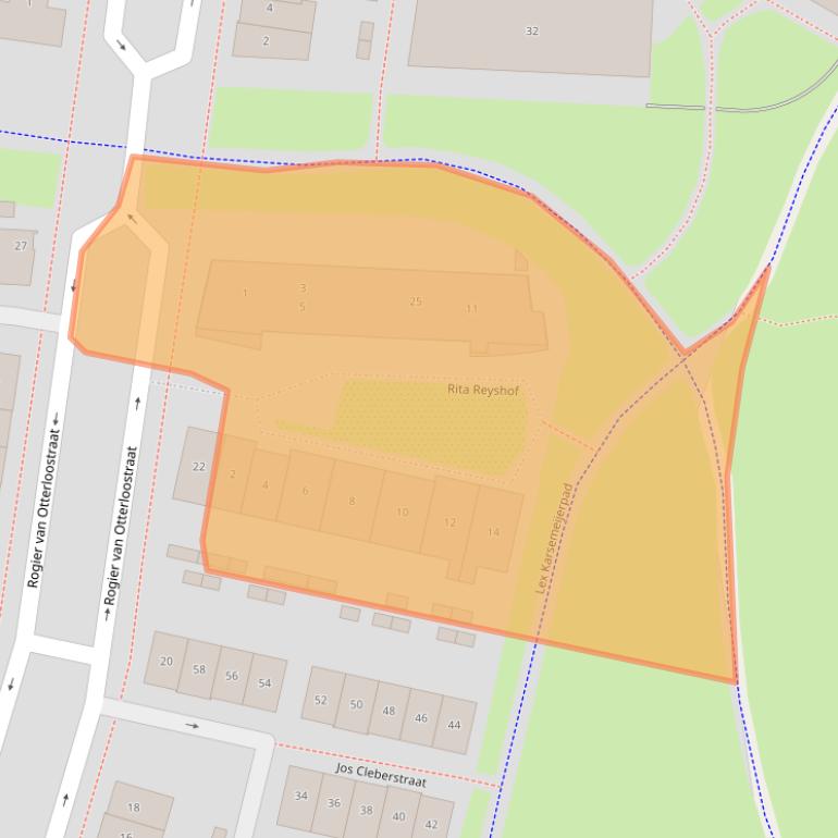 Kaart van postcodegebied 1223MH.