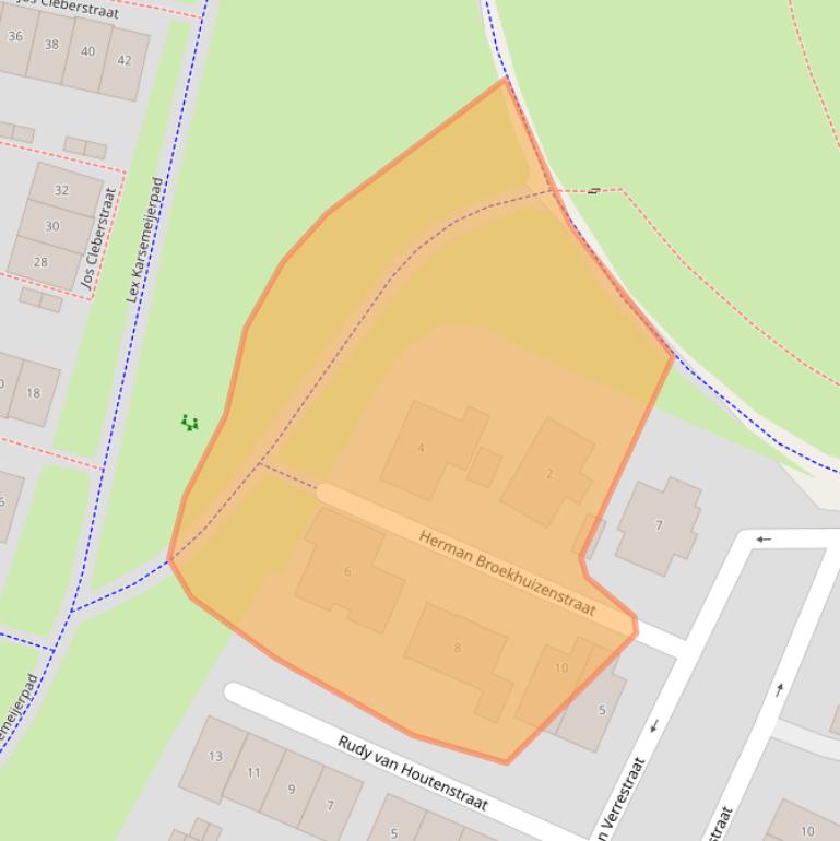 Kaart van postcodegebied 1223MM.