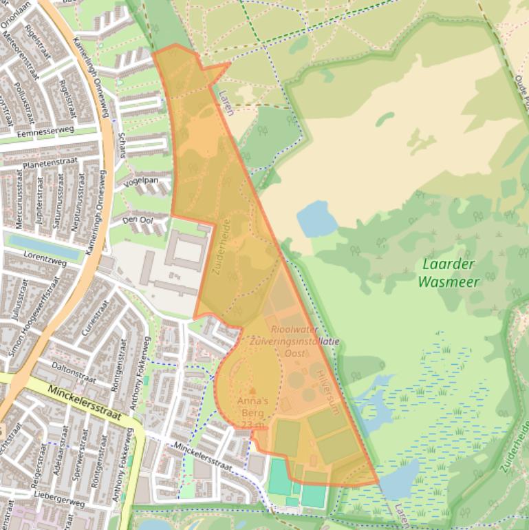Kaart van postcodegebied 1223MP.