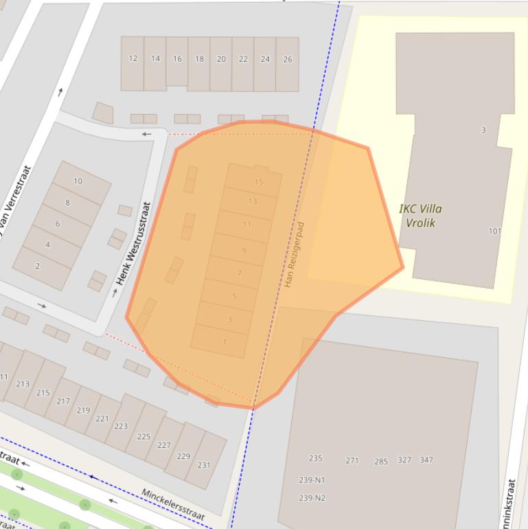 Kaart van postcodegebied 1223MS.